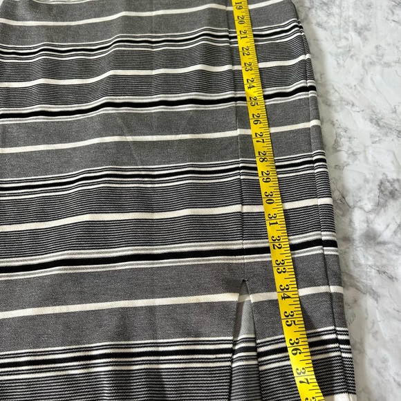 EXPRESS STRIPED PUFF SHOULDER SWEETHEART SHEATH DRESS Sz S Used 15 - Picture 7 of 8